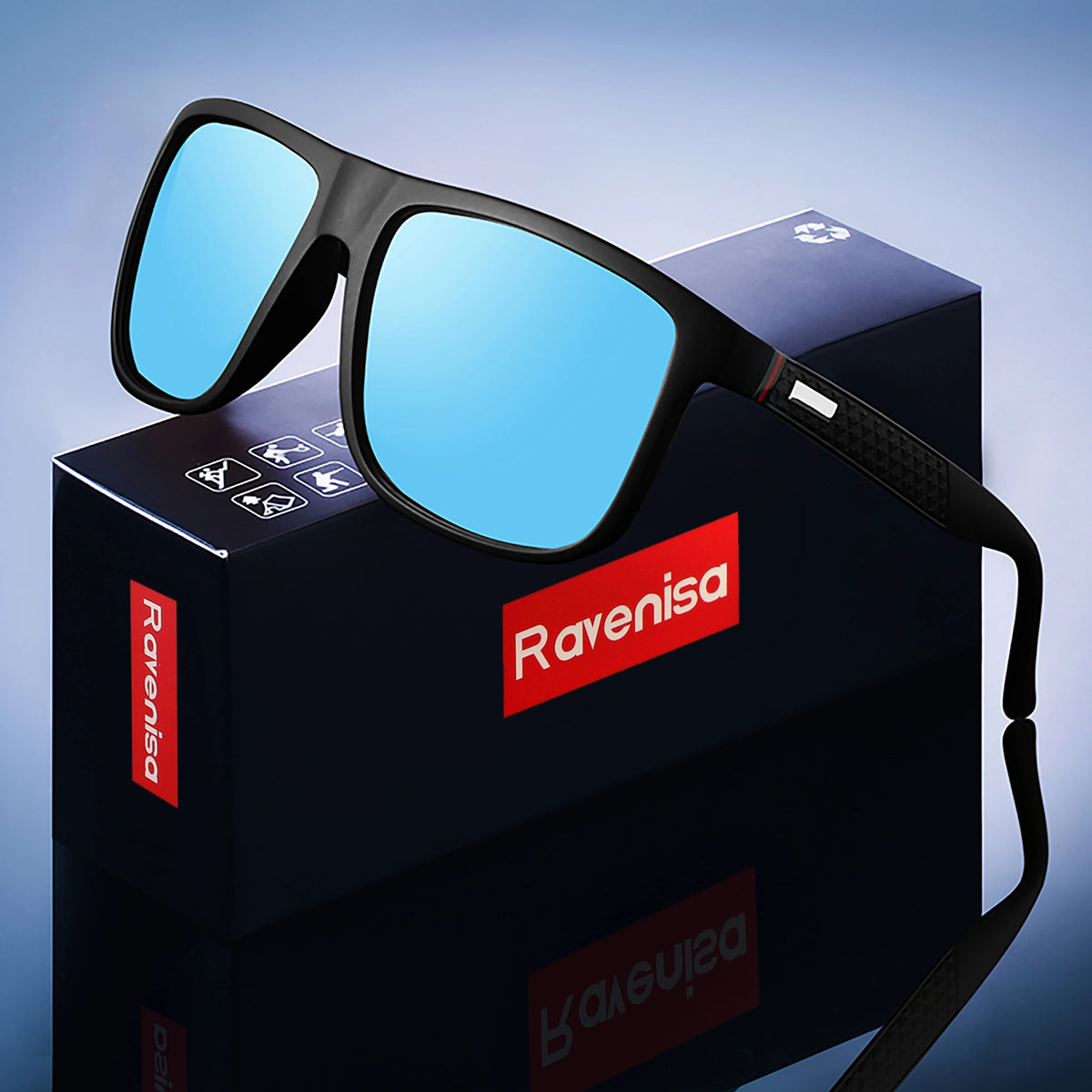 Luxury Square Polarized Cycling Sunglasses UV400 Male Vintage Eyewear Men Women Fashion Travel Driving Fishing Windproof Glasses