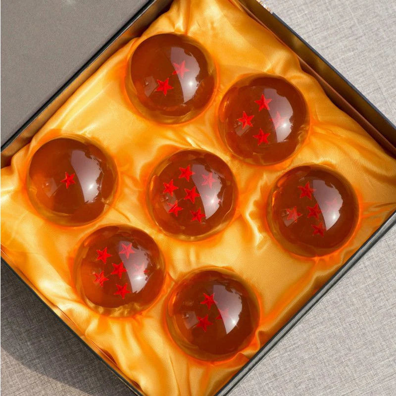 Dragon Ball 7Pcs/Set 1:1 Crystal 3.5cm Action Figure Toys Summon Shenron Wishing Collection Anime Model Gift