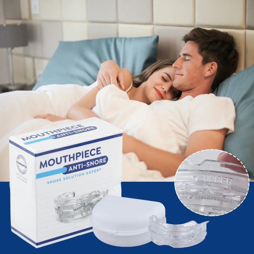 Anti-Snoring Mouth Guard, Adjustable Mouthpiece - Night Time Teeth Mouthguard & Sleeping Bite Guard for Bruxism and Stop Snoring