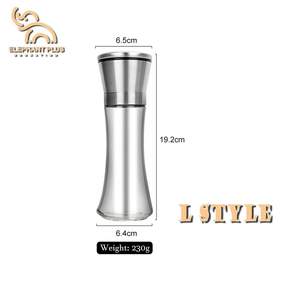 180ML Pepper Grinder Glass Spice Bottle Salt Pepper Mill Manual Spice Grinder Mill Household Kitchen Gadgets