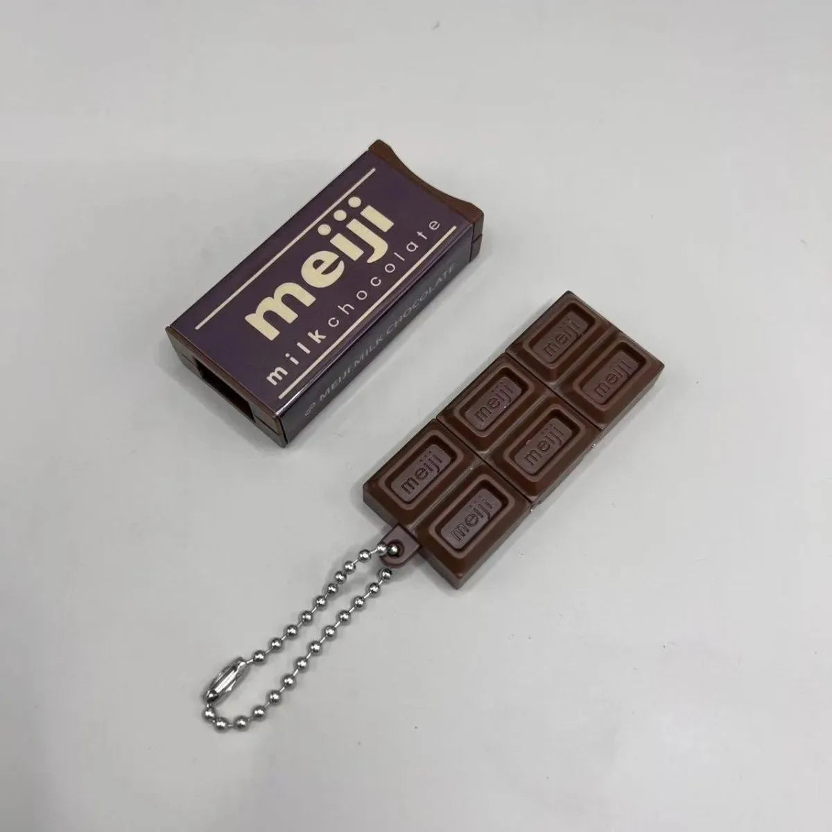 Fidget Toy Simulated Meiji Chocolate Bendy Snap-And-Play Stress Relief Jp Style Keychain Pendant Funny Gifts Creative Gadgets