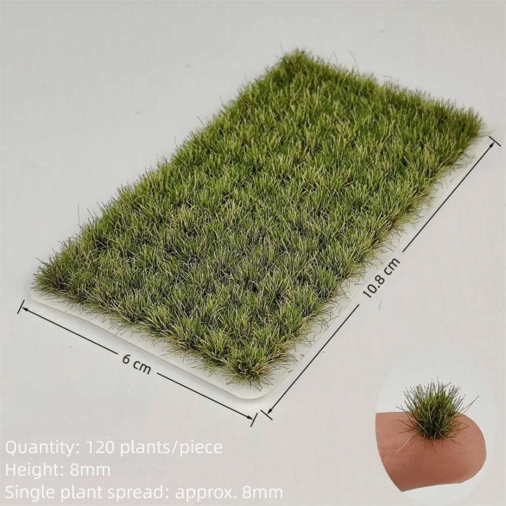 120PCS Multicolor Grass Tufts 8mm Height Self-Adhesive Miniature Flower Grass Model DIY Accessories Sand Table Layout