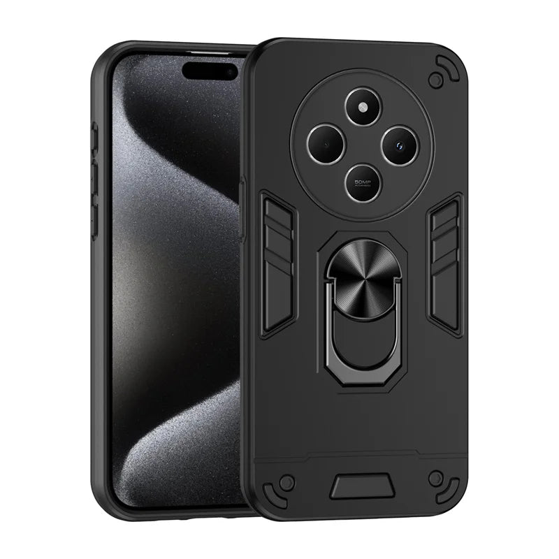 For Xiaomi Poco C75 4G Case Camera Protect Shockproof Armor Funda for PocoC75 Poko Little C75 C 75 4G Magnetic Holder Ring Cover