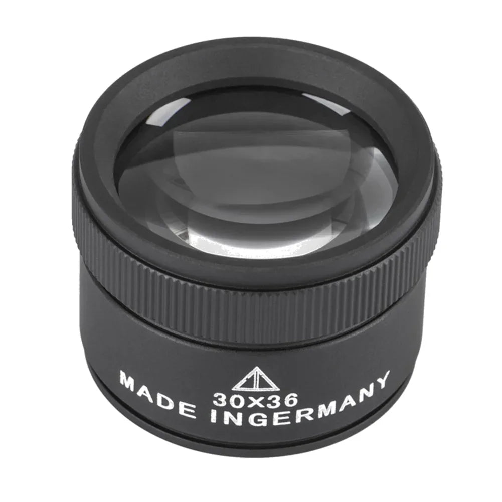 30X 36mm Magnifying Glass for Precision Work K9 Optical Lens Monocle Watch Magnifier Loupe Handheld Coin Stamps Jewelry Loupe