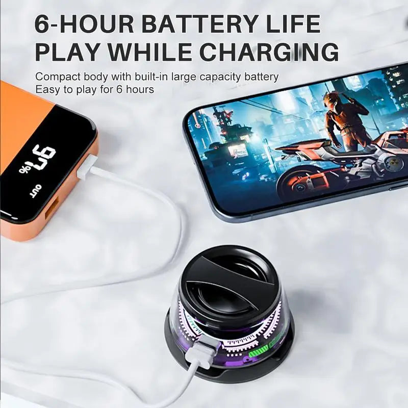 Magnetic Mini Smart light Audio Bluetooth Speaker, G200 5W Speakers Wireless with Bluetooth 5.3, RGB Light, Game Mode, 7H Playt