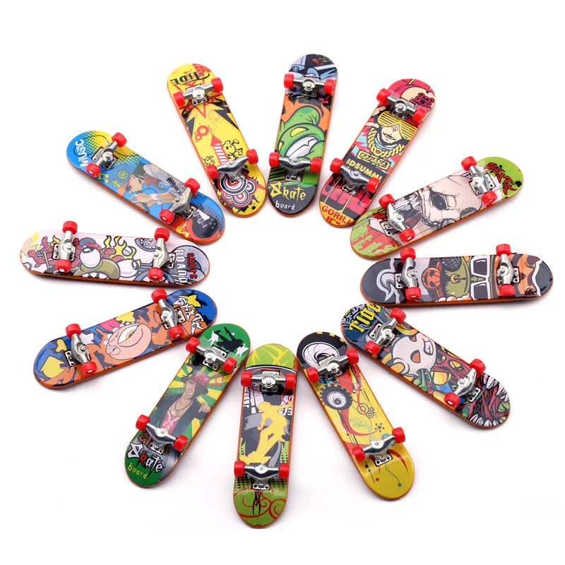 3 PCS Fingerboard Finger Scooter Mini Skateboard Deck Alloy Antistress Tech Bracket Desktop Toys Training Cool Extreme Sport