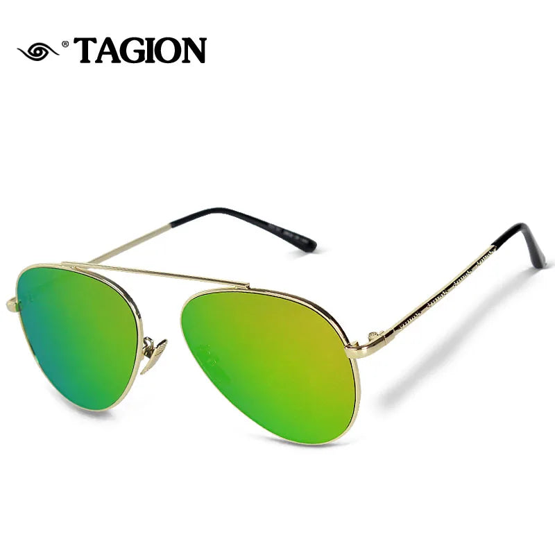 TAGION Brand New Men's Pilot Sunglasses Women Men Alloy Frame Fashion Sunglasses Driving Lenses Unisex Eyewear 2767
