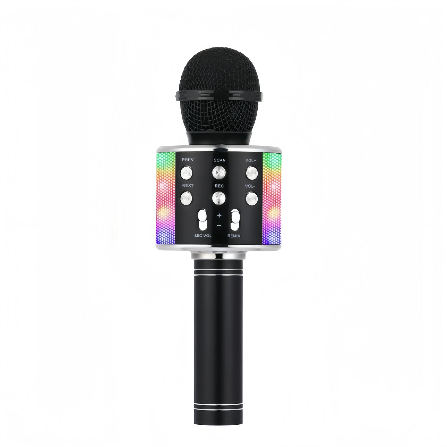 Fun Karaoke Microphone Speaker for Adults Kids, Wireless Bluetooth, Voice Changer, Echo Effect, LED Lights Microphone for Party