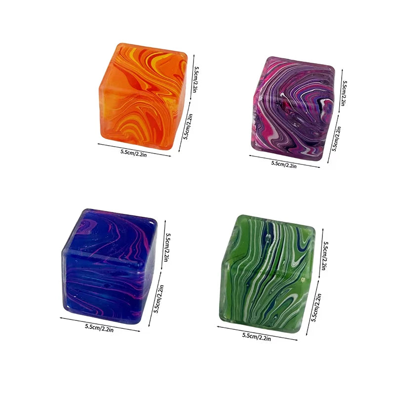 Squeeze Ice Cube Maltose Stress Relief Toys Sensory Desk Cube for Adults & Kids - Perfect Anxiety Relief Ornament