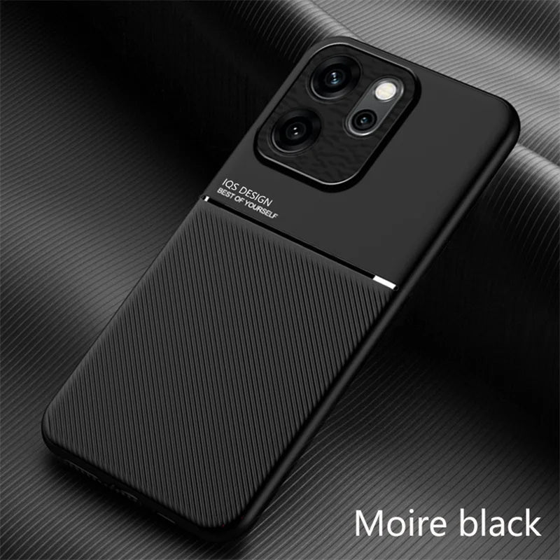Oppo Reno 14F 5G Case Luxury Soft Leather Phone Cases for Reno14 F Reno14F 5G CPH2743 6.57“ ”Car Magnetic Holder Back Cover