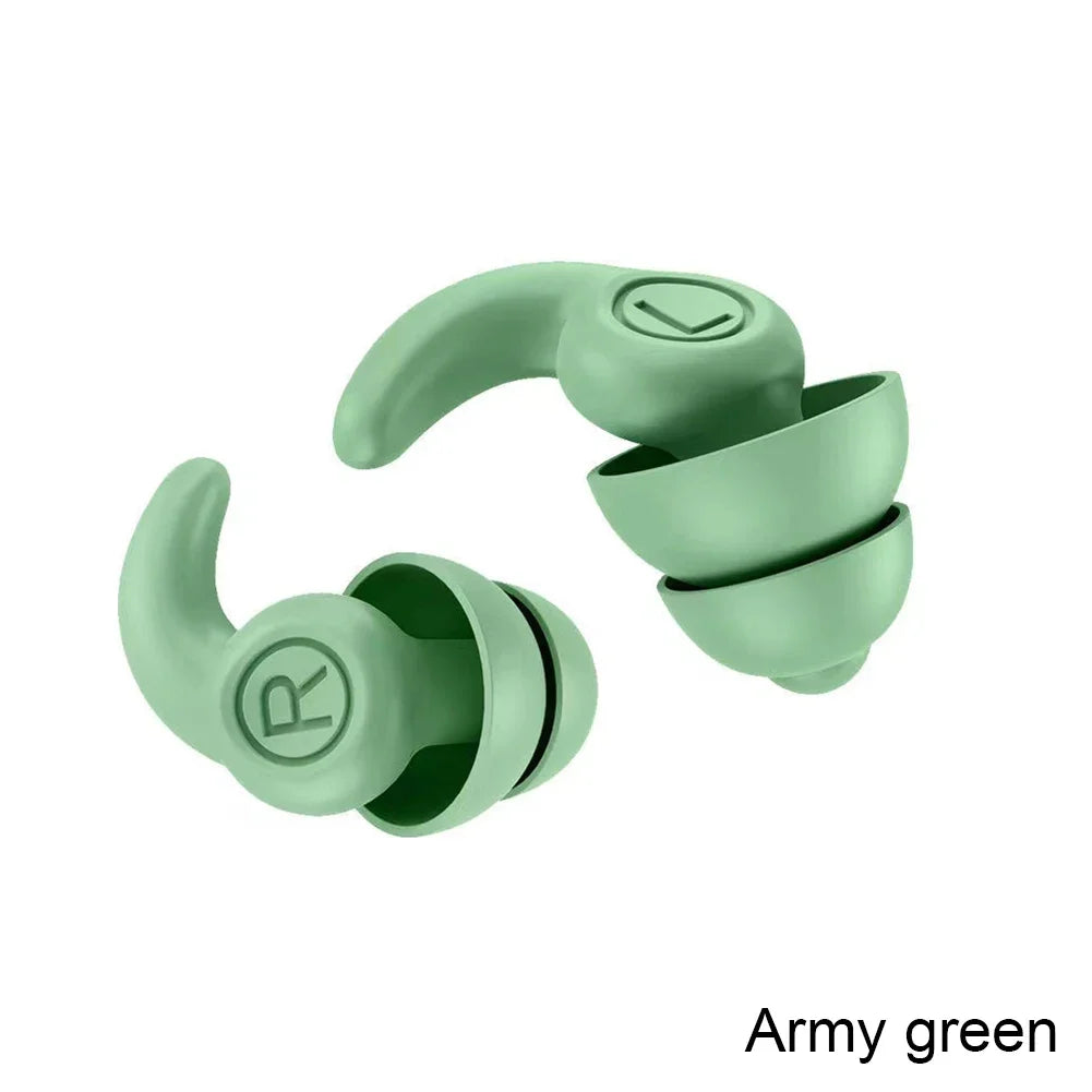 Soft Silicone Sleeping Ear Plugs Sound Insulation Ear Protection Earplugs Anti-Noise Plugs for Travel Silicone Noise Reduction