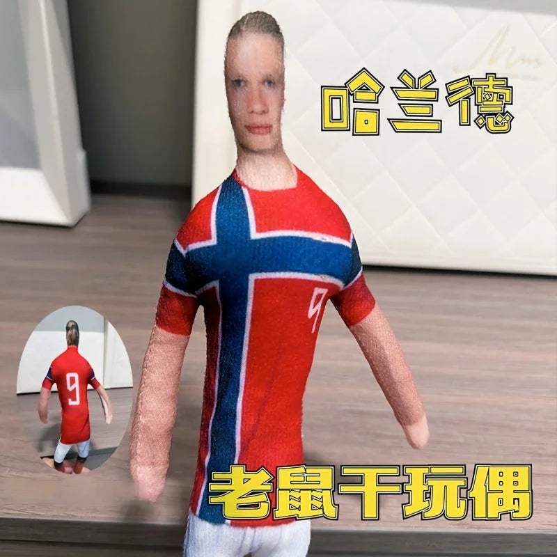 Abstract Erling Haaland Doll Cosplay Haaland Stuffed Cotton Doll Flexible Joint Football Star Action Figurine Boys Fans Gift