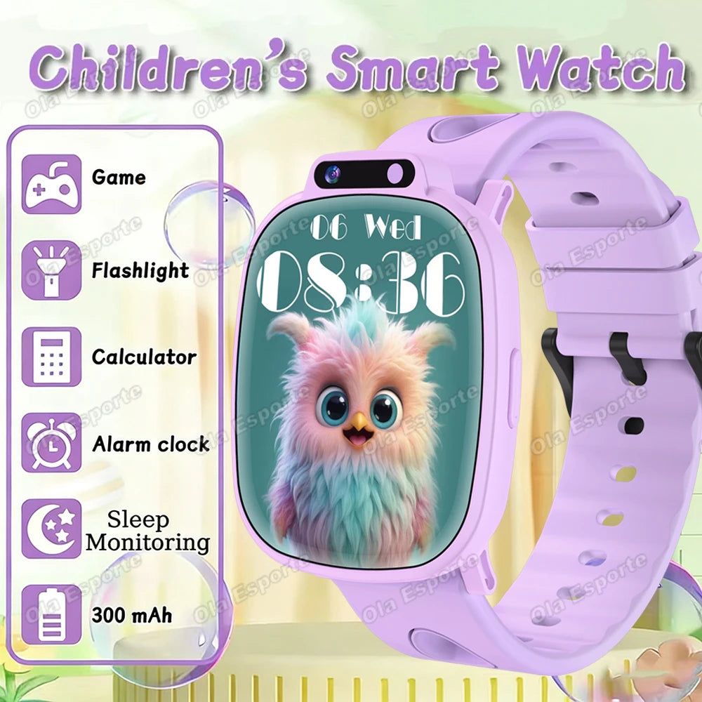 Children's Smart Watch 2026 Camera LED Flashlight Fun Games Stopwatch Calculator Alarm Reminders Boys and Girls Smartwatch HW12