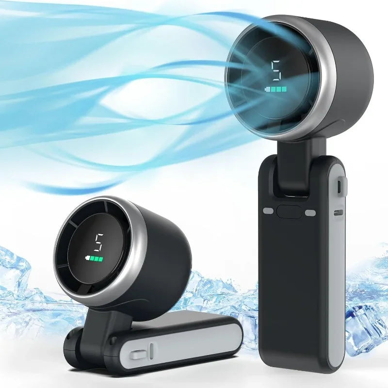 3-in-1 Fan, 5-speed, 1200mAh Rechargeable Lithium Battery, USB Charging, Travel Mini Fan