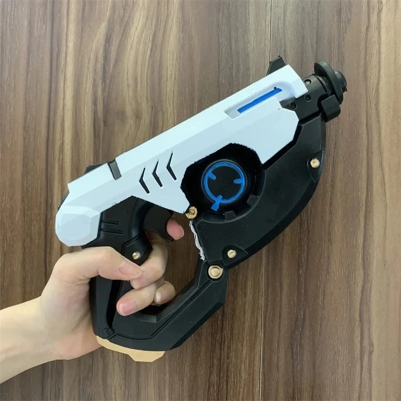 OW Gun Cosplay Cole Cassidy Revolver Prop Peacekeeper Weapons Model Safety PU Rubber Model Halloween No Shooting