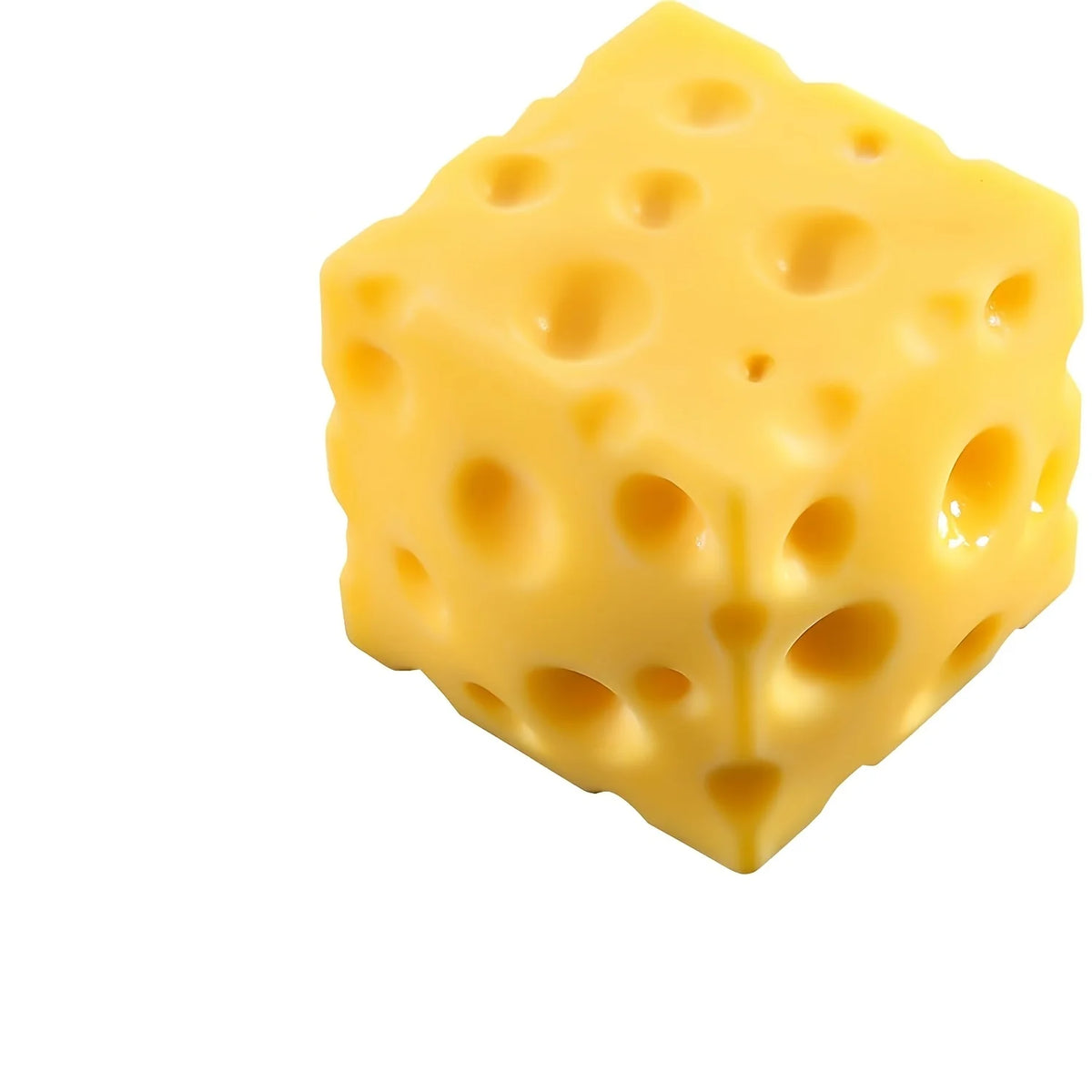 Novelty Cheese Shaped Squeeze Toy Soft Quick Rebound Sensory Gadget Stress Relief Desktop Ornament for Holiday Home Decor