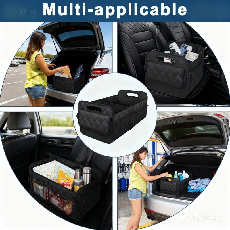 Car Trunk Organizer for SUV, Car Organizers and Storage with 6 Pocket, Car Accessories Waterproof Polyester Trunk Organizer