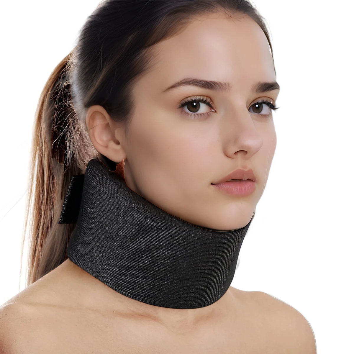 Soft Neck Brace Universal Cervical Collar, Adjustable Neck Support Brace for Sleeping - Relieves Neck Pain and Spine Pressure