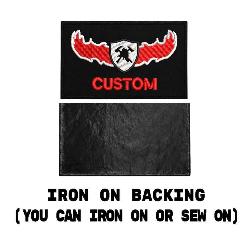 Custom 8cmx5cm Israeli fire embroidery name patch