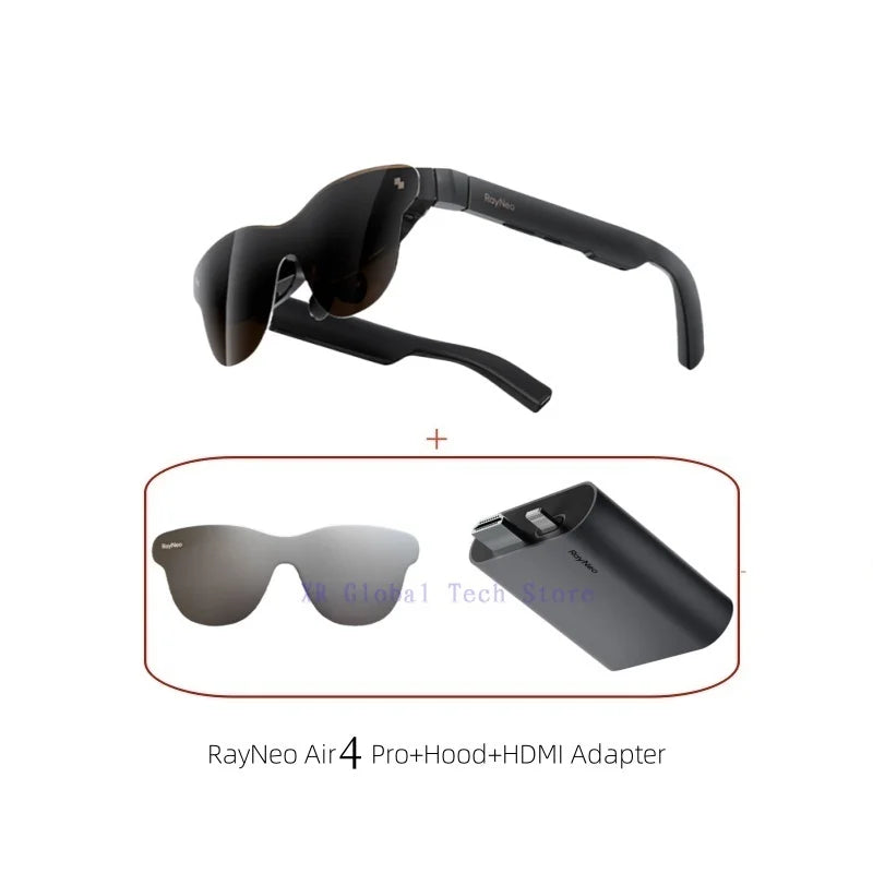 RayNeo Air 4 Pro smart AR glasses,Supports HDR10, 3840Hz, 4 speakers, 1200 nits,Micro-OLED dual-layer screen, clearer