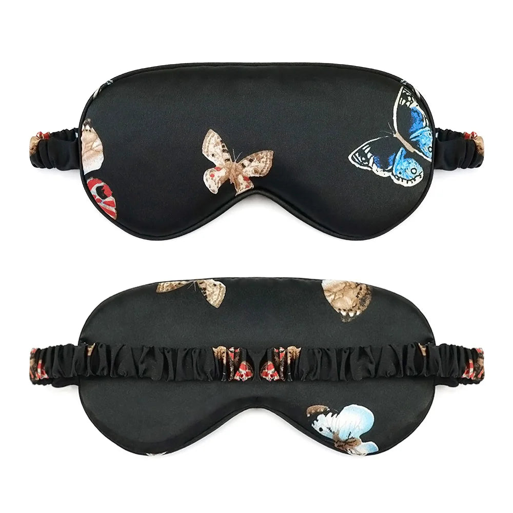 Imitated Silk Eye Mask Shading Sleep Eye Mask Eyepatch Travel Relax Cover Eyeshade Sleeping Aid Eye Mask Eye Care Health Tools