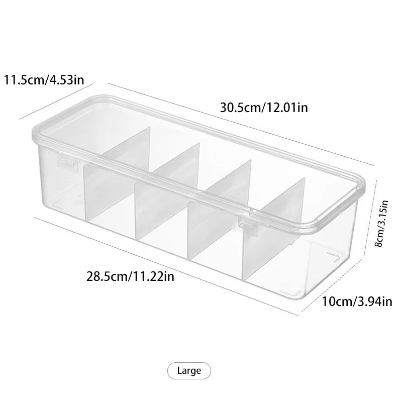 Transparent Data Cable Organizer Case Classification Dustproof Card Organizer Lid Clutter Collection Box for Office Home New