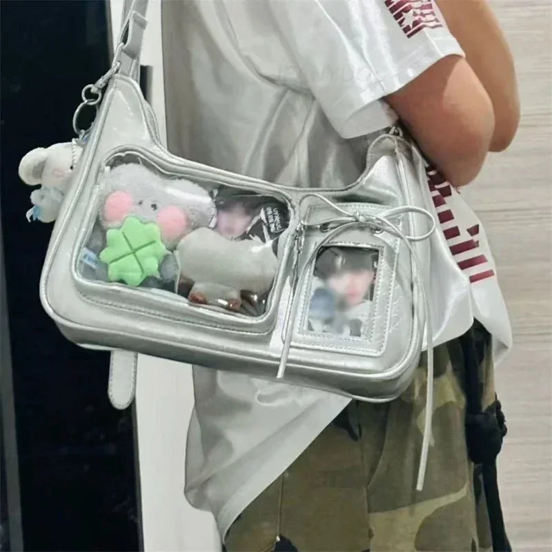 Koreańska Przezroczysta Torba Ita Bag JK Harajuku Duża Pojemność Torba Na Ramię Dla Kobiet Dziewcząt Torebka Y2k Kawaii Bolso Mujer