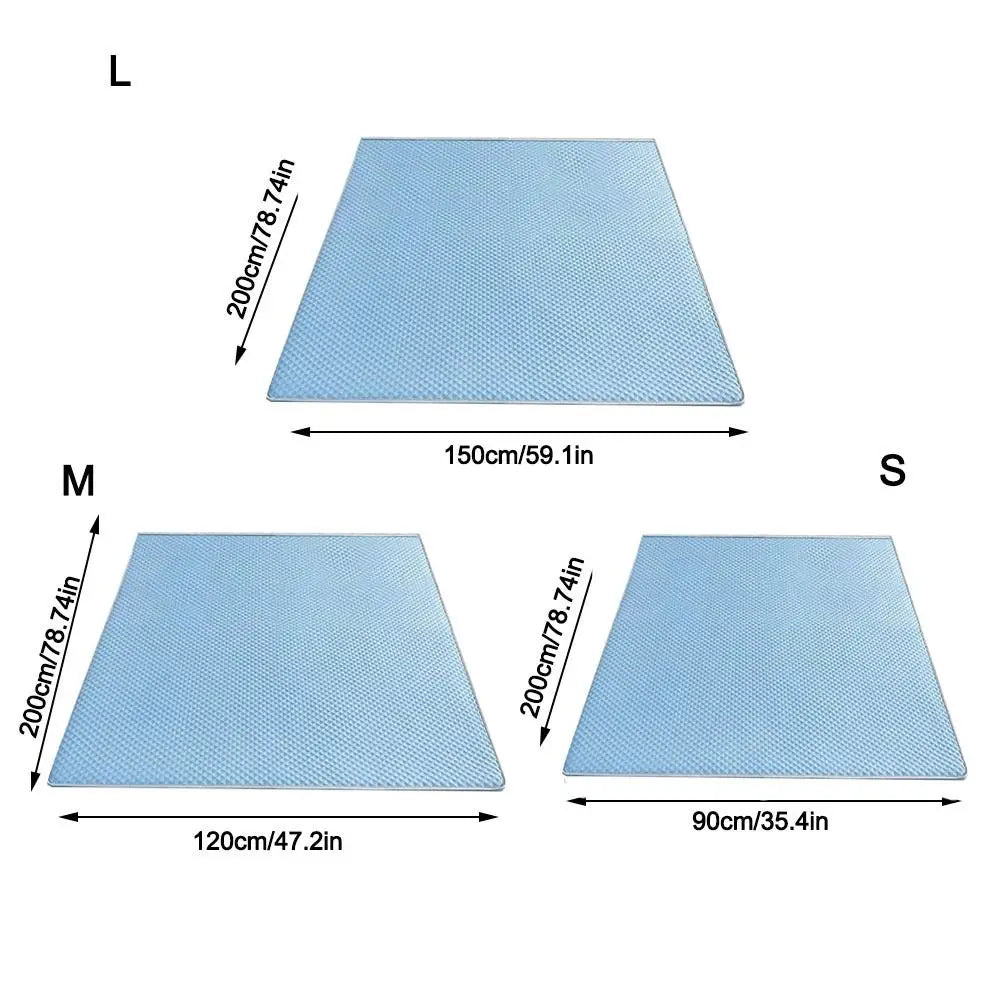Breathable Cooling Mattress Skin-friendly Comfortable Ice Silk Bed Mat Pad Lightweight Washable Smooth Air Condition Cushion