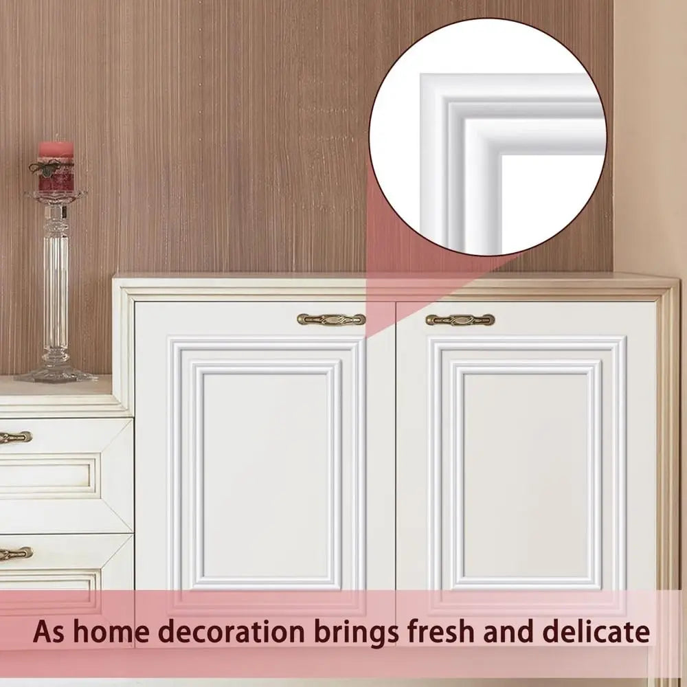 Self-Adhesive Wall Decoration Molding Trim 3D TPE Chair Rail Panel Molding DIY Universal Wall Protector Cabinet Border