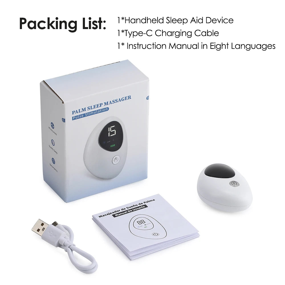 Handheld Sleep Aid Device Intelligent Pulse Stimulation Anxiety Insomnia Relief Nerve Soothing Device for Better Rest