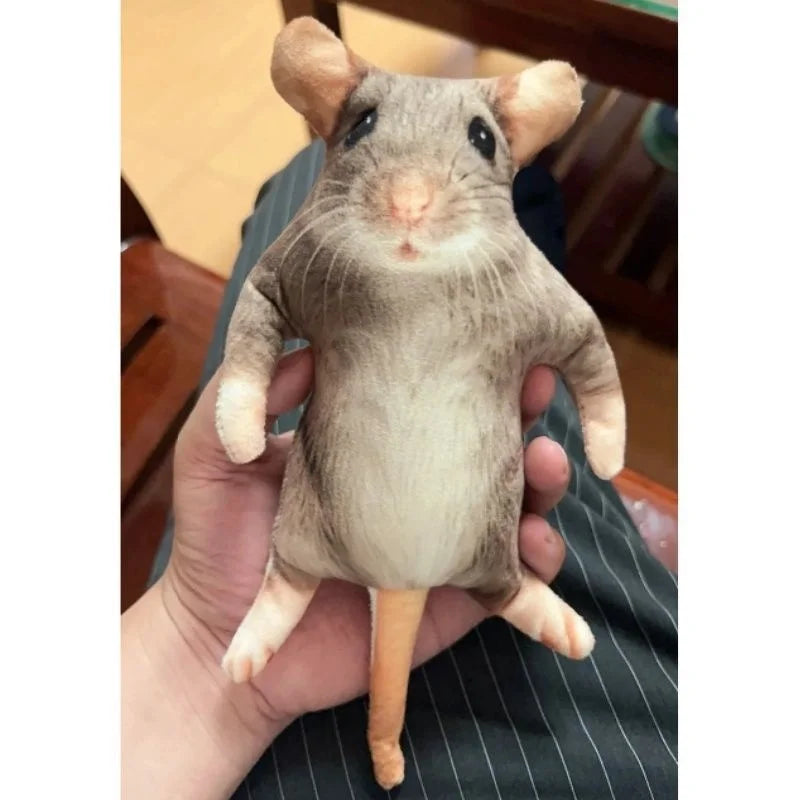 Creative 10/24cm Simulated Mouse Doll Plush Cartoon Doll Soft Kawaii Nimi Animal Figure Stem Built in Skeleton Kid Gift Birthday
