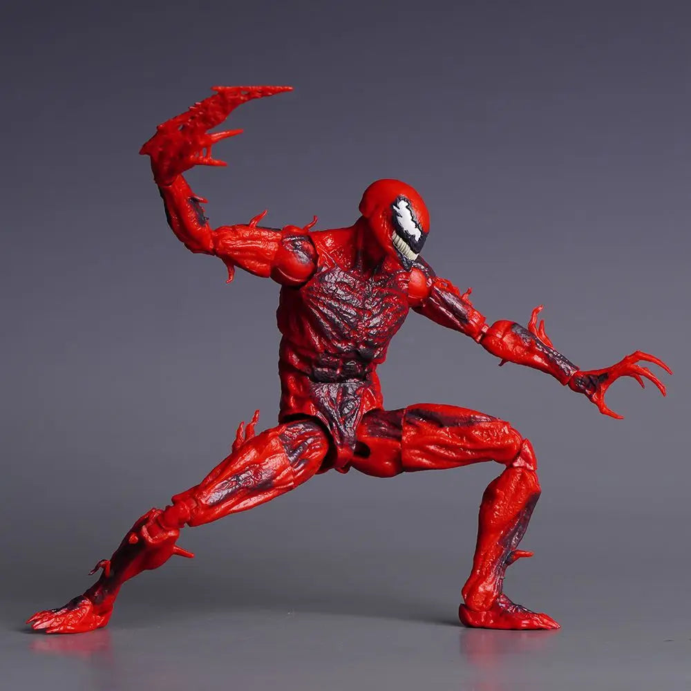 New Legends Series Carnage Action Figure Red Venom Figurine Change Face Statue Model Collectible Customized Decorate Gift Toy
