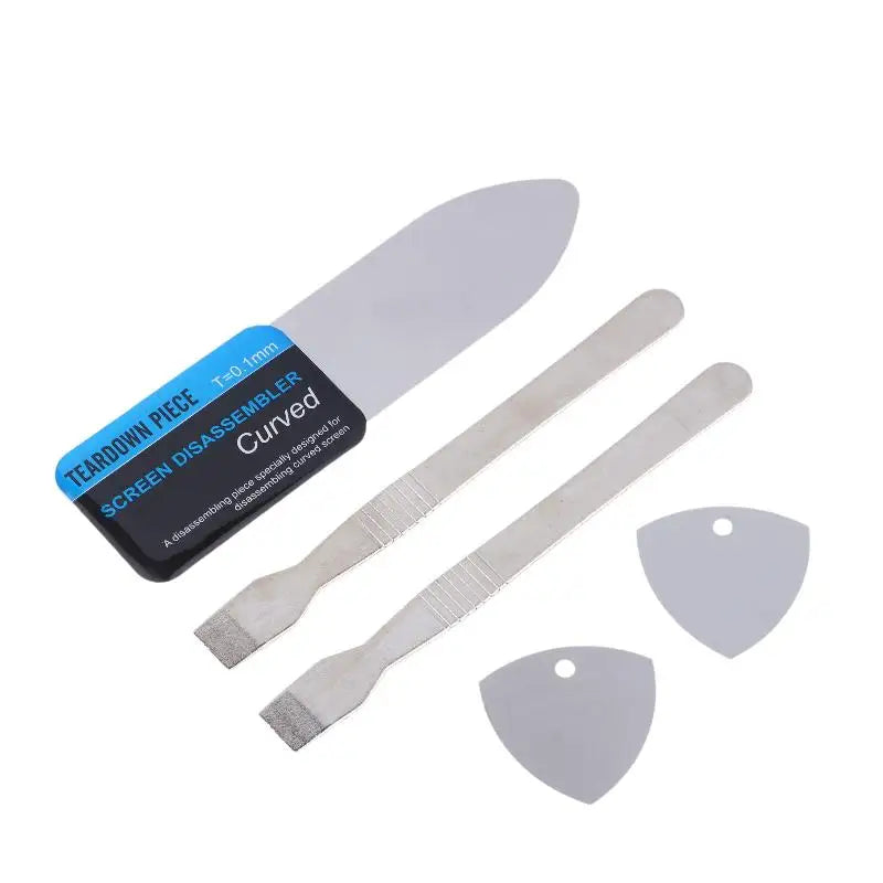 5 In 1 Professional Stainless Steel Curved Screen Pry Tools For Phone Tablet Laptop Repair Metal Spudger Disassembly Kit