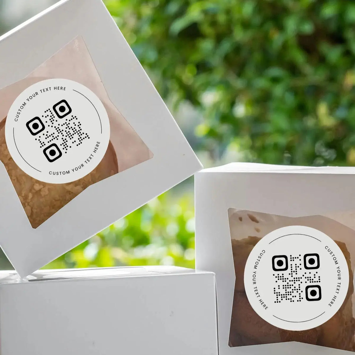 1/60/180 PCS Custom QR Code Round Stickers, Can Be Printed With Any Text/Image, Perfect for Parties, Labels, and Packaging.