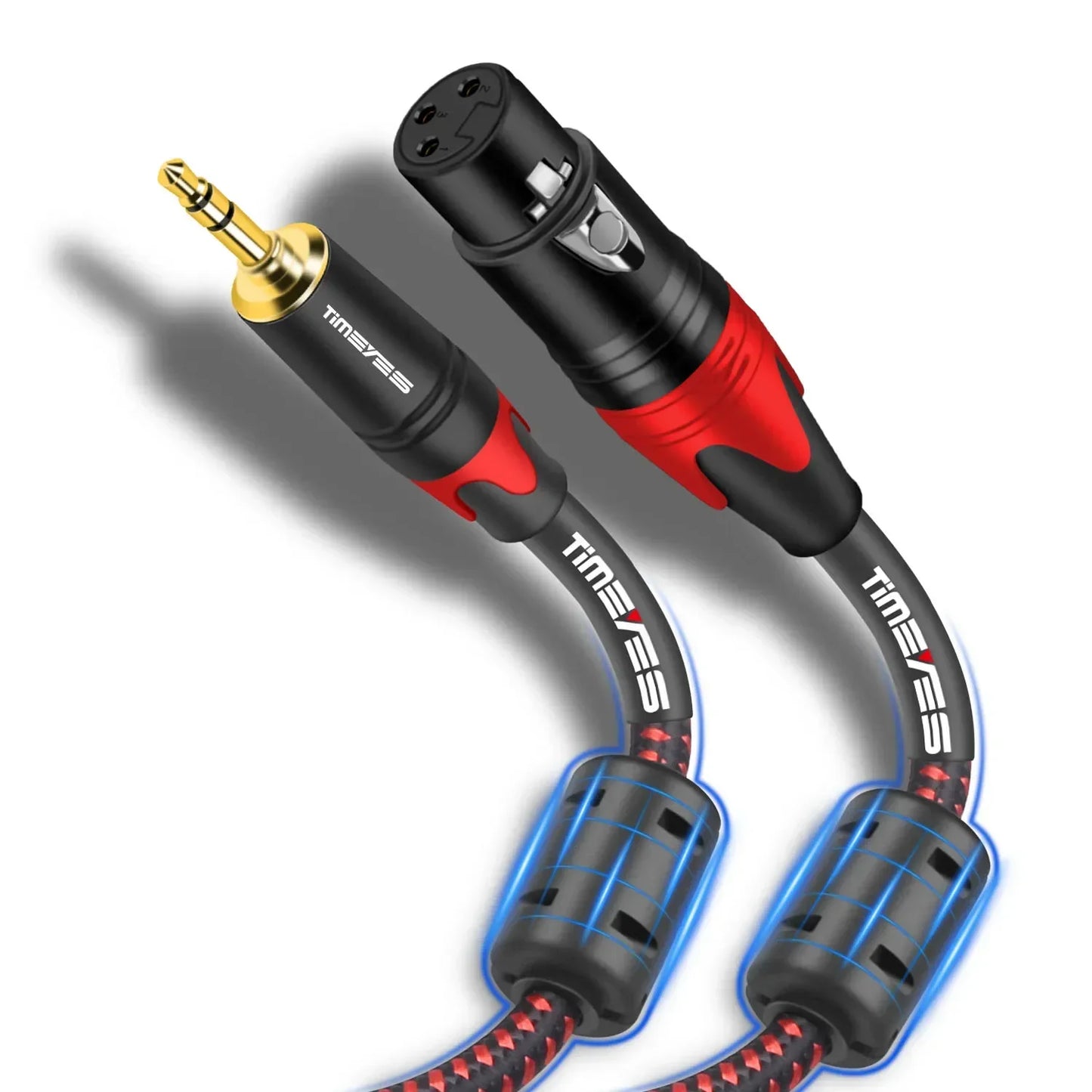3.5mm To XLR Cable XLR To 3.5mm TRS Stereo Aux Cord Adapter Unbalaned Microphone Cable for Speaker Amplifier Camera Laptop IPad