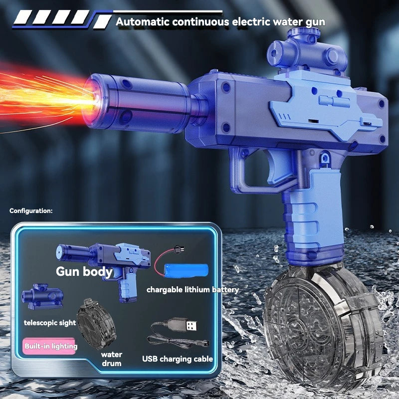 Latest Ice Mouse Electric Water Gun Pulse High Pressure Strong Range, Long Range Continuous Launch Children's Toy Water Splashin
