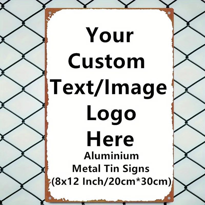 Custom Rectangular Iron Wall Painting Custom Pattern Print, Vintage Personalized Metal Tin Sign, Durable Waterproof Retro Art