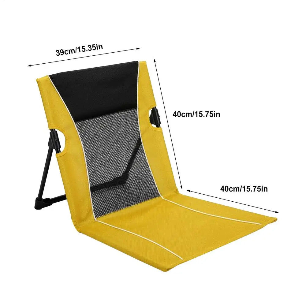 Low Beach Chair Foldable Poolside Lounge Seat with Carry Bag Lounge Chairs for Poolside for Tanning Traveling Camping Picnic