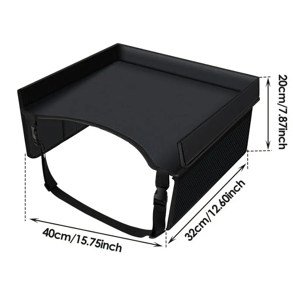 Kids Travel Seat Tray for Car Children's Toy Storage Table Drawing Board Safety Tray Dining Beverage Rack Road Trip Activities