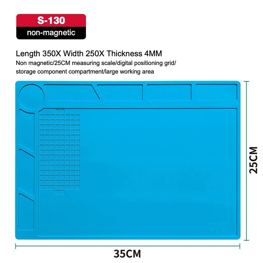 Silicone Soldering Pad Desk Platform Mat for Welding Station Iron Phone PC Repair Magnetic Heat Insulation No Lead