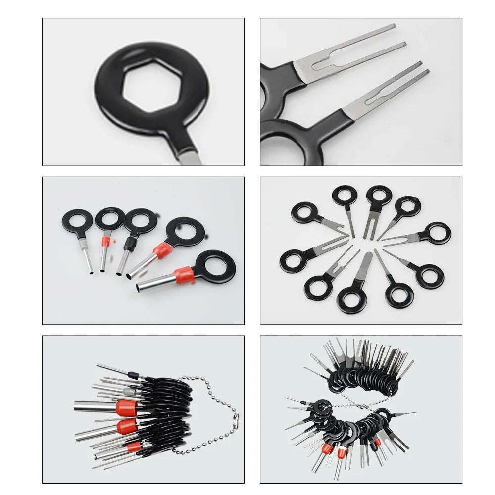Automotive Terminal Removal Tool Electrical Wiring Crimp Connector Puller Release Pin Extractor Kit for Car Plug Repair Tools