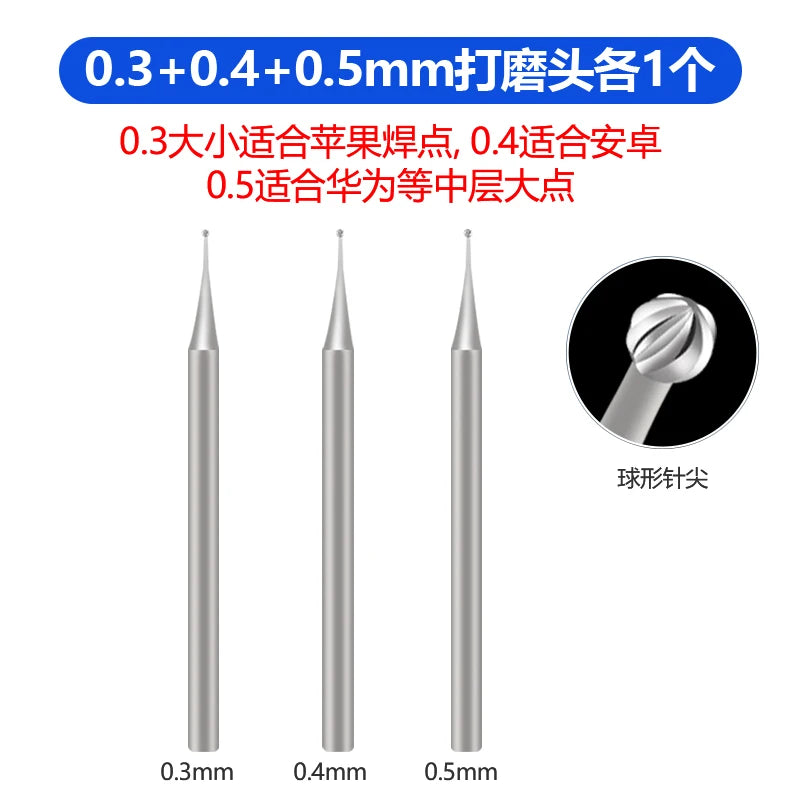 1/3Pcs precision grinding pen tips 0.3MM 0.4MM 0.5MM Drill bit universal to 2.35mm Grinding pen for PCB Motherboard drilling
