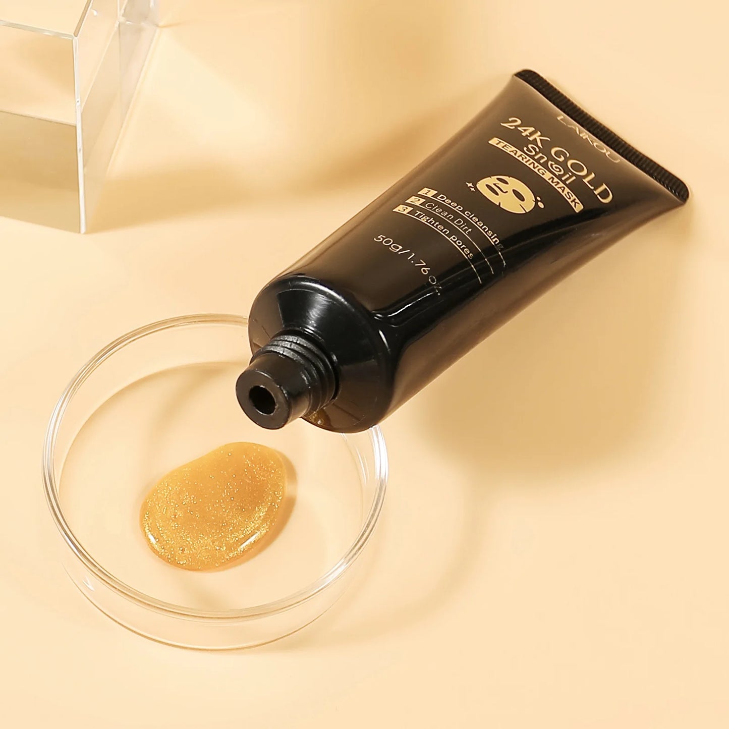 LAIKOU 24K Gold Snail Collagen Peel Off Tearing Face Mask Deep Cleansing Remove Blackhead Face Care 50g