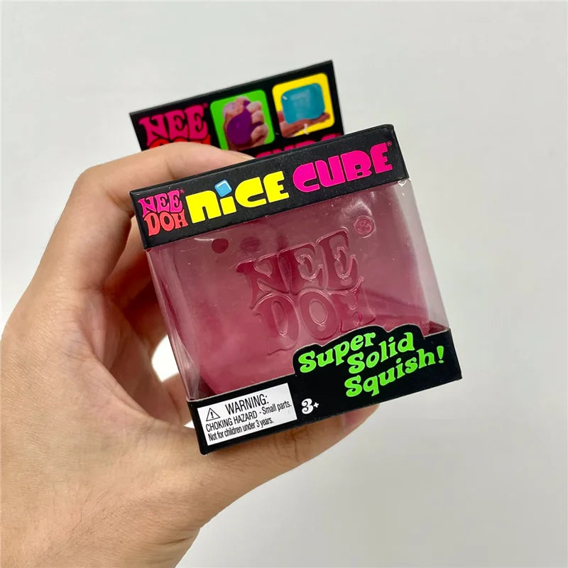 Maltose Needoh Nice Cube Crystal Solid Squish Slow Rebound Squeeze Toy Fidget Stress Relief For ADHD Calming Relax Sensory Toy