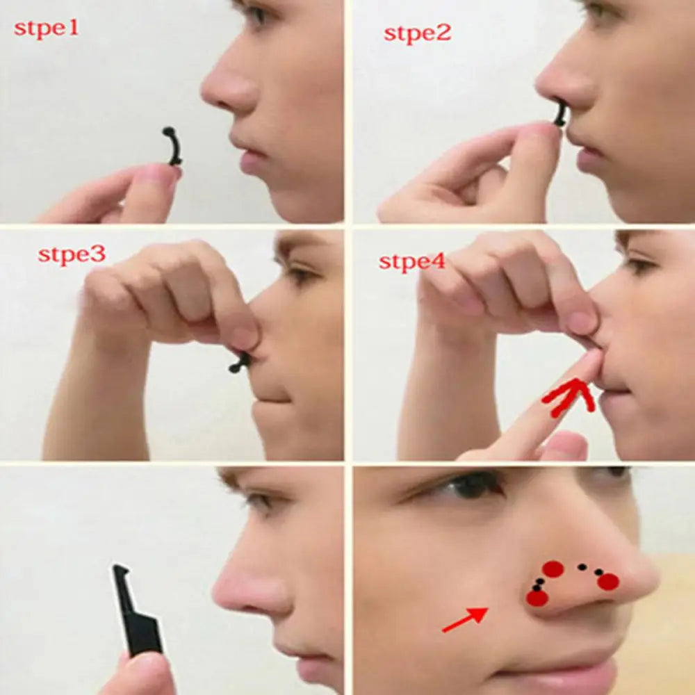 6pc/set Beauty Nose Clip Corrector Massage Tool Nose Up Lifting Shaping Clip Clipper Shaper Bridge Straightening No Pain 3 Size