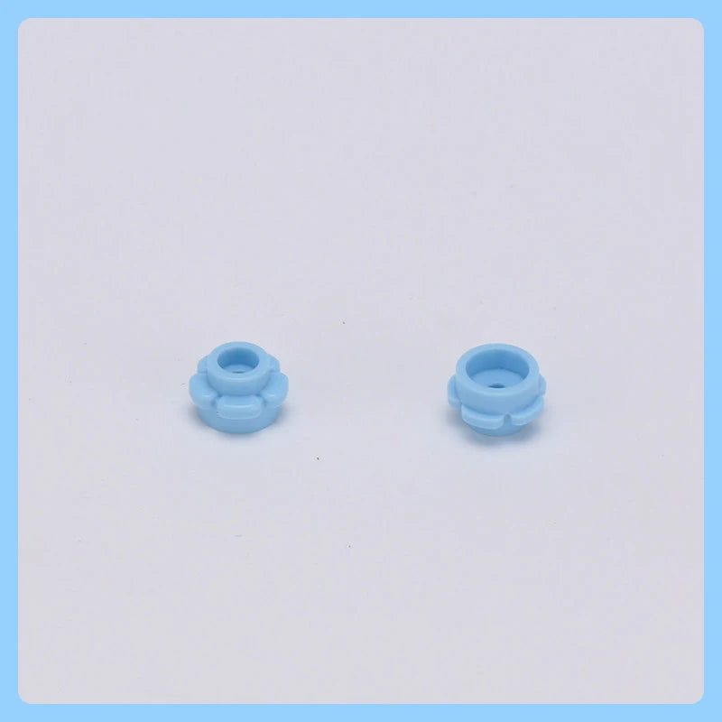 300PCS Moc bricks 24866 Round 1x1 with flower edge Compatible Building Blocks 5 petals flower parts DIY Assembles Creative Toy