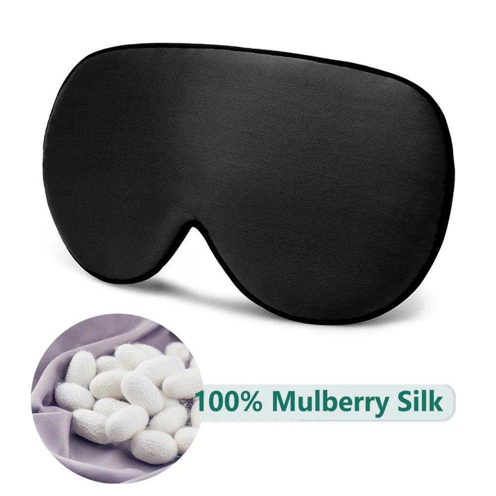 100% Natural Mulberry Silk Sleep Mask Soft Eye Patches Soft Blindfold Smooth Eye Mask Eyeshade Eye Cover Patch Bandage Comfort