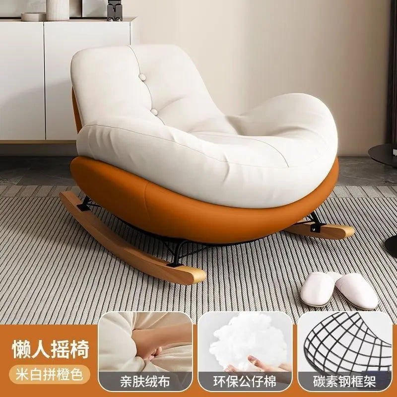 PYJ recliner household lazy sofa chair single living room balcony simple and comfortable leisure chair
