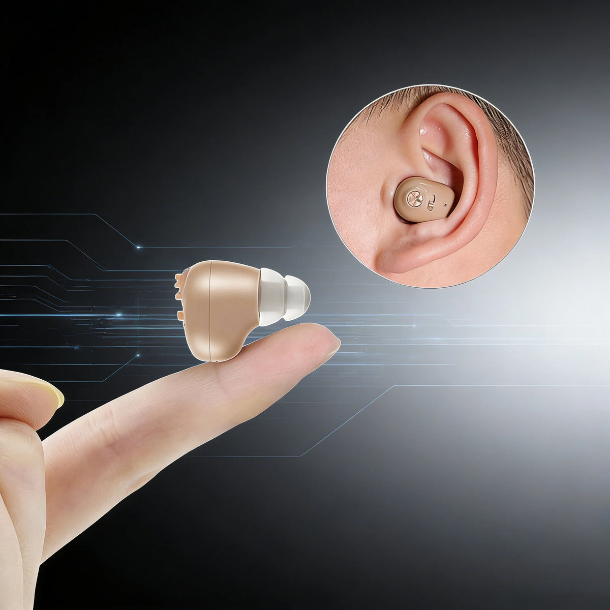 Hearing Aid Rechargeable Hearing Device ITE Ear Hearing Aids for The Elderly Audifonos Sound Amplifier for Deafness
