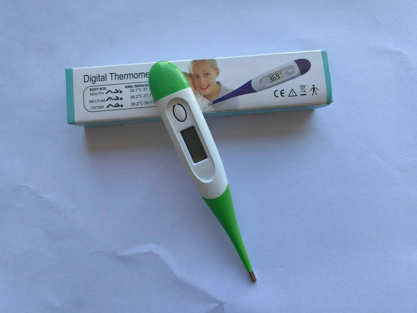 Digital Thermometer with Soft Tip, Oral & Armpit Temperature Test for Baby Adults, Home First Aid Fever Detection Tool